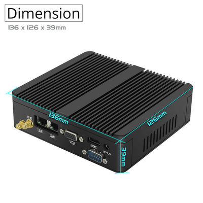 RS232 J1800 2 Ethernet Lan Mini Workstation PC Βιομηχανικός επιτραπέζιος υπολογιστής χωρίς ανεμιστήρα