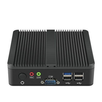 RS232 J1800 2 Ethernet Lan Mini Workstation PC Βιομηχανικός επιτραπέζιος υπολογιστής χωρίς ανεμιστήρα