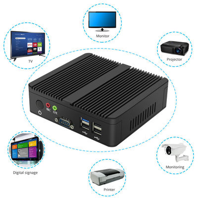 Χωρίς ανεμιστήρα Linux Pfsense Industrial Mini Workstation Υπολογιστής PC N2930 300Mbps VGA RS232