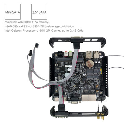 Χωρίς ανεμιστήρα Linux Pfsense Industrial Mini Workstation Υπολογιστής PC N2930 300Mbps VGA RS232
