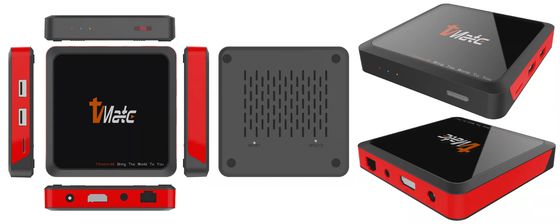 8GB 16GB έξυπνος υβριδικός OTT τετραγώνων μετασχηματιστής TV πυρήνων 4K Amlogic αρρενωπός