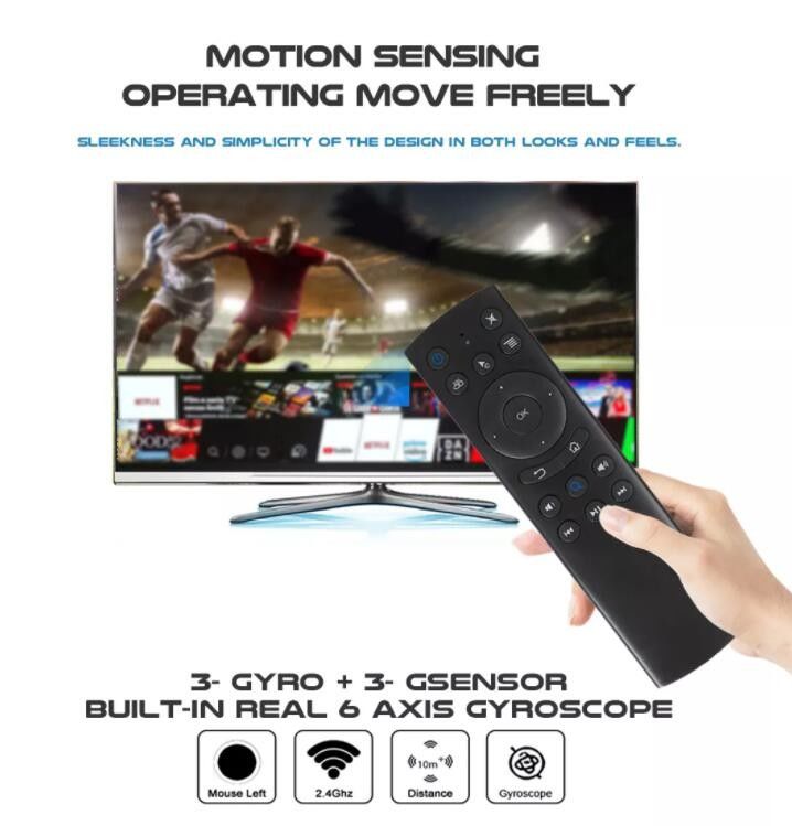 Bluetooth IR Air Mouse 4K HDR Τηλεχειριστήριο για Android TV Streaming Media Player